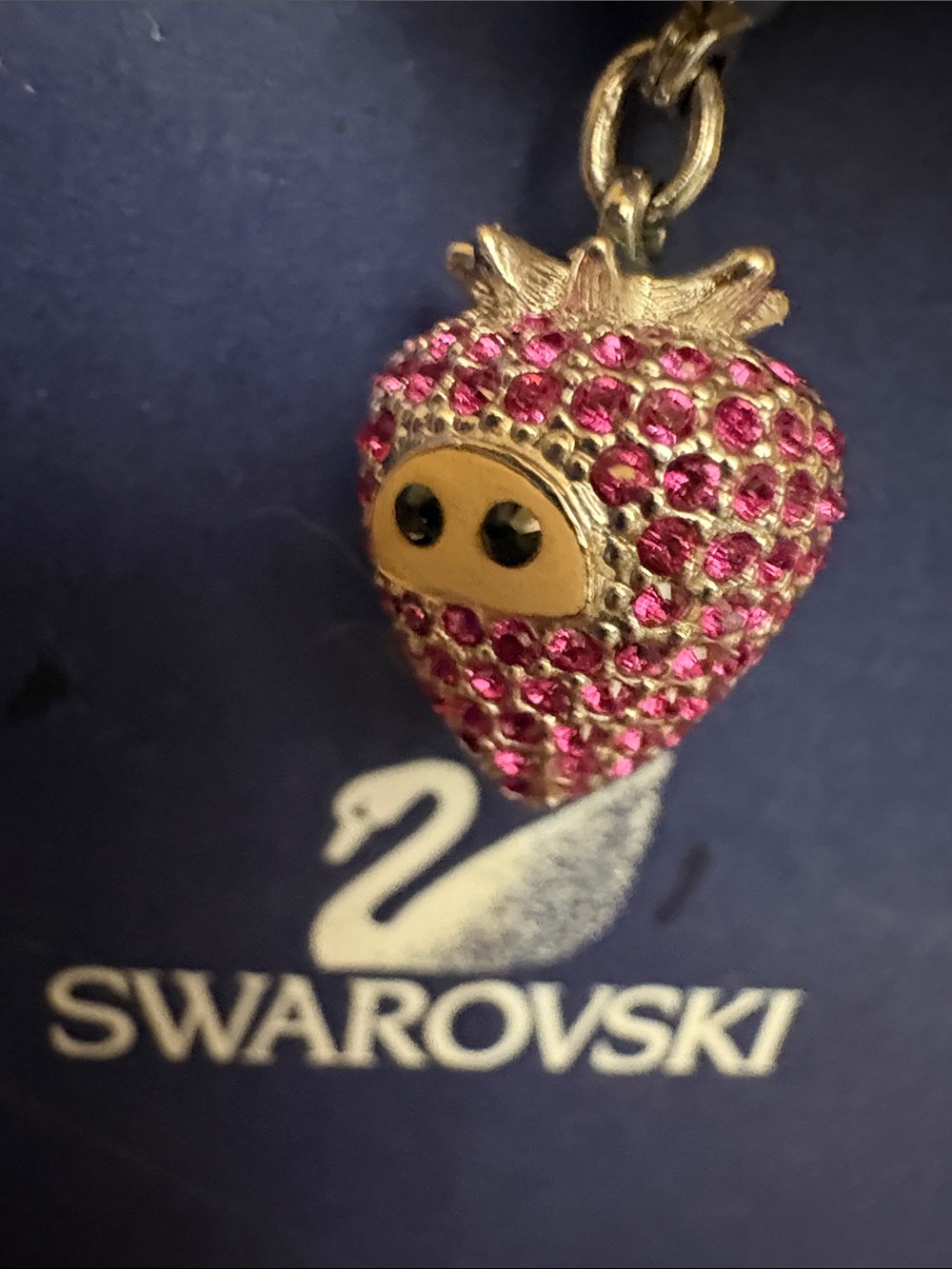 Swarovski Strawberry Face Charm